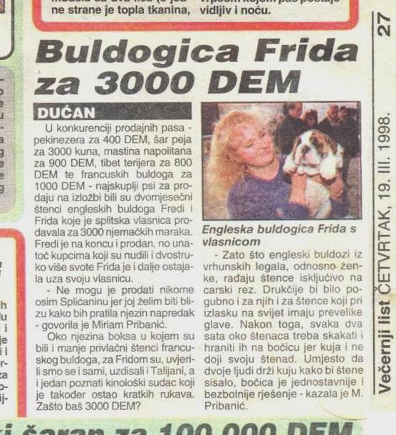 članak iz 19.03.1998 - Večernji list